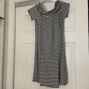 SO Striped Off Shoulder Dress Super Soft